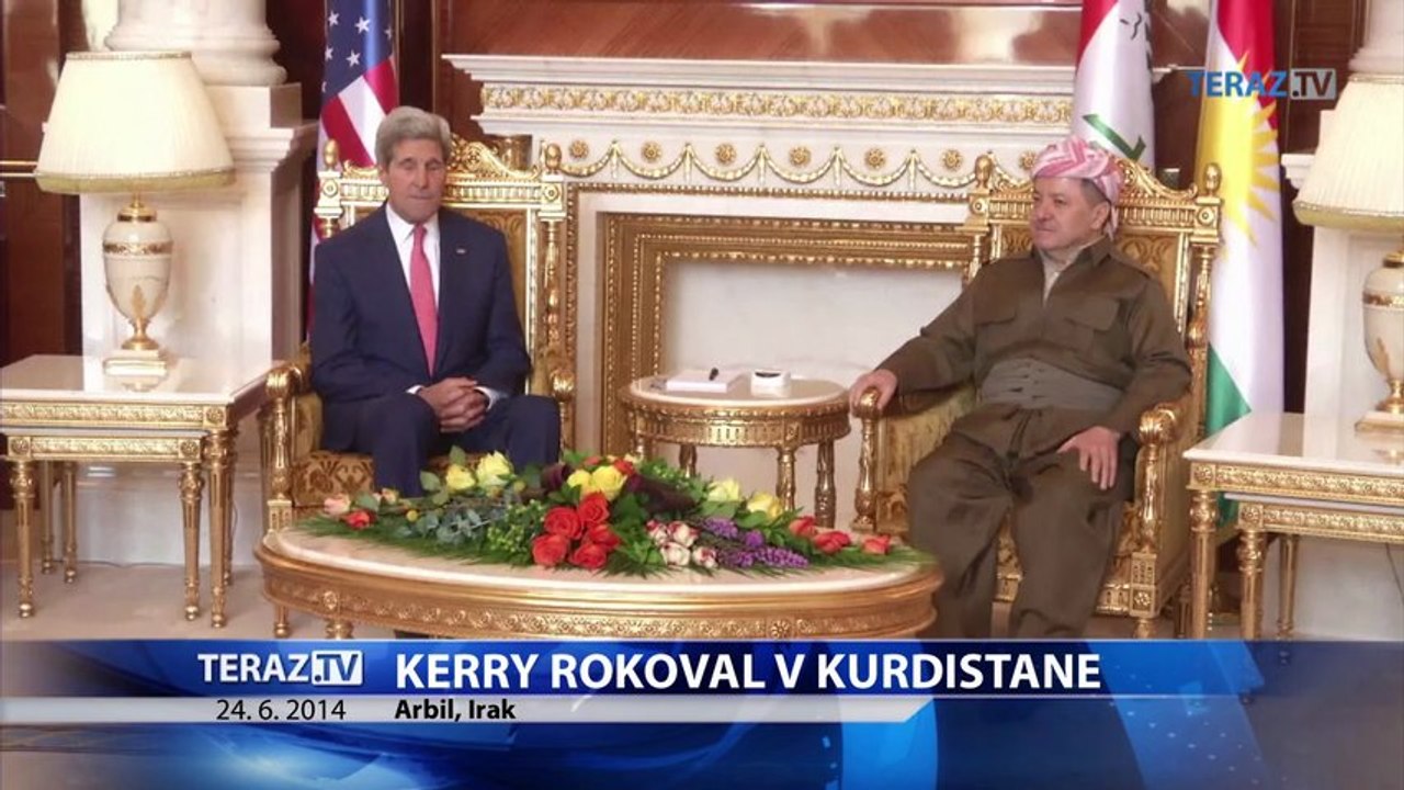 John Kerry rokoval s kurdskými vodcami 