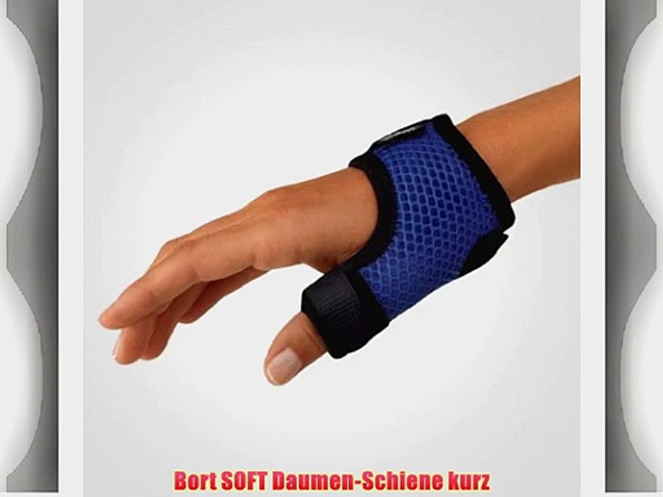 Bort SOFT Daumen-Schiene kurz Daumen-Sattelgelenk-Bandage rechts und links