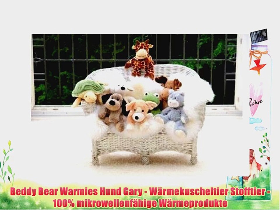 Beddy Bear Warmies Hund Gary - W?rmekuscheltier Stofftier - 100% mikrowellenf?hige W?rmeprodukte