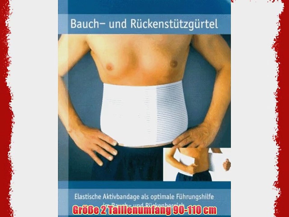 Bauch und R?ckenst?tzg?rtel Bauchwegg?rtel Gr. 2 (Taillenumfang 90-110 cm)