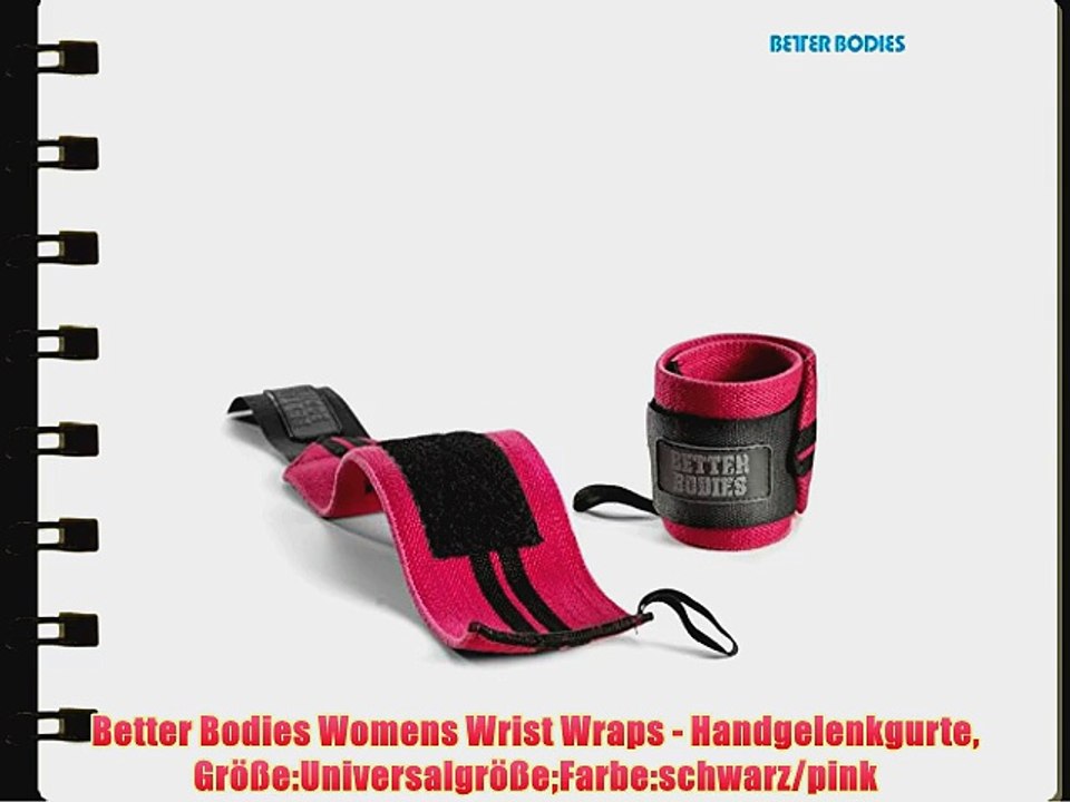 Better Bodies Womens Wrist Wraps - Handgelenkgurte Gr??e:Universalgr??eFarbe:schwarz/pink