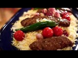 كباب اللحم مع الأرز بالزعفران - مطبخ منال العالم رمضان 2013