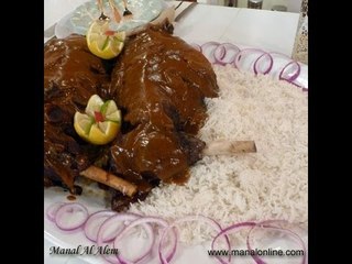 فخذ الخروف مع الصلصة - مطبخ منال العالم