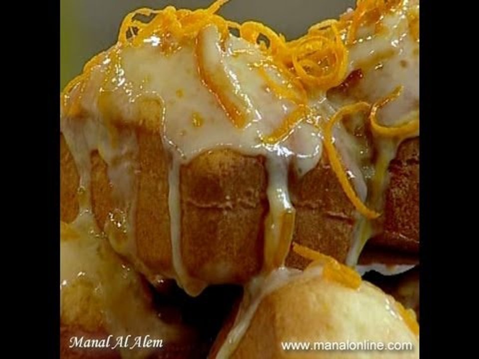 كيكة البرتقال مع صلصة البرتقال - تزيين أطباق