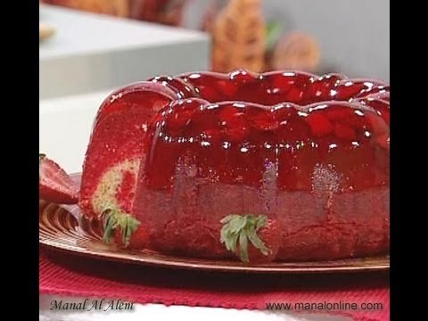 تورتة الجيلي بالفراولة - مطبخ منال العالم
