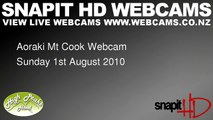 Aoraki Mt Cook Webcam Sunday 1st August 2010