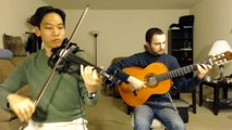 Kansas - Dust in the Wind (acoustic guitar and electric violin cover video)