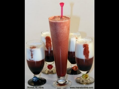 مشروب اللبن مع التوت - مطبخ منال العالم