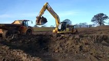 Gartell & son excavating for a new biogas plant at Wyke farms. Using komatsu 210 and hydrema 922