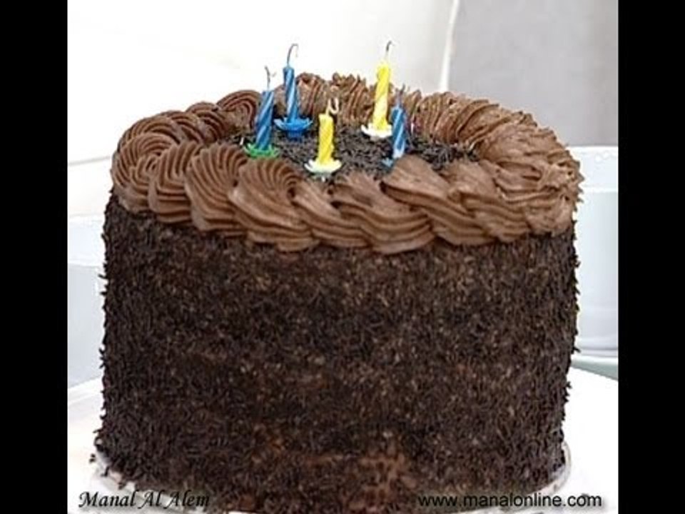 تورتة بكريمة الشوكولاتة - مطبخ منال العالم