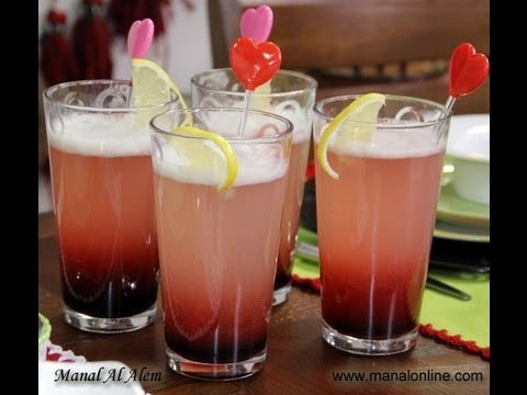 مشروب الليمون مع الورد - مطبخ منال العالم