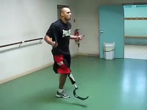 BOXEUR AMPUTE CORDE A SAUTER JUMPING ROPE AMPUTE BOXER WORKOUT