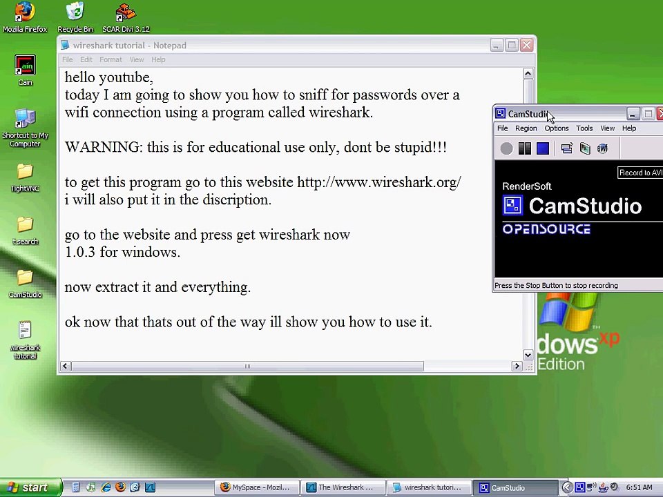 wireshark wireless password sniffing