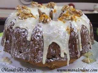 كيك الجوز والزبيب - منال العالم