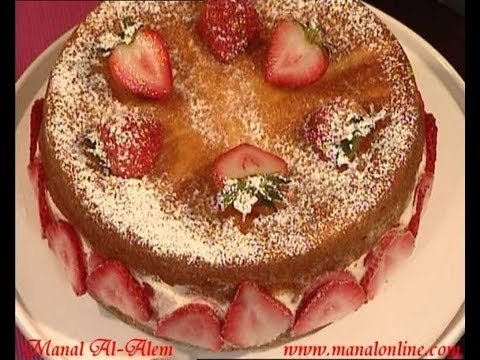 تورتة الايسكريم بالفراولة - منال العالم