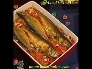 طاجن السمك بالخضروات - منال العالم