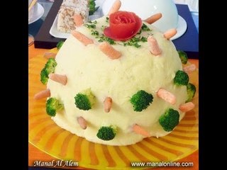 بطاطس بيوريه بالخضروات - منال العالم