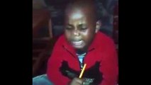 Little African Kid Filled By The Holy Spirit During Prayer