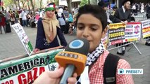 Demonstrators in New York express solidarity with Gaza Palestinians