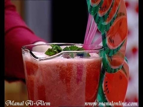 عصير البطيخ مع النعناع - منال العالم