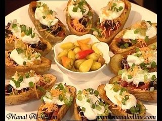 قوارب البطاطس المحشية - منال العالم