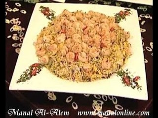 أرز بالروبيان - منال العالم