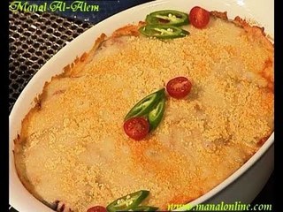 صينية الباذنجان بالجبن - منال العالم