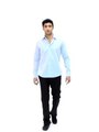 Chemises Homme bleue rayée Valentino VCY156-303