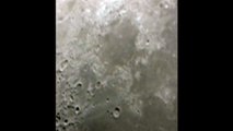 Mysterious objects flying over the moon