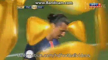 Ibrahimovic Amazing Chance PSG 0-0 Fiorentina