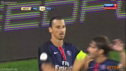 Z. Ibrahimovic goal (PSG 3-1 Fiorentina) HD