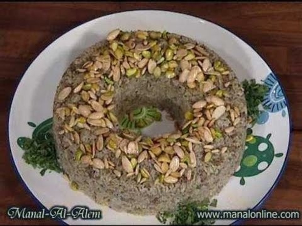 أرز باللحم والمكسرات - منال العالم