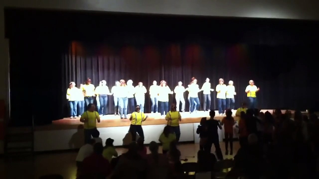 Westville Elementary Teachers Flash Mob Happy Dance