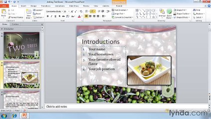Powerpoint Adding text boxes