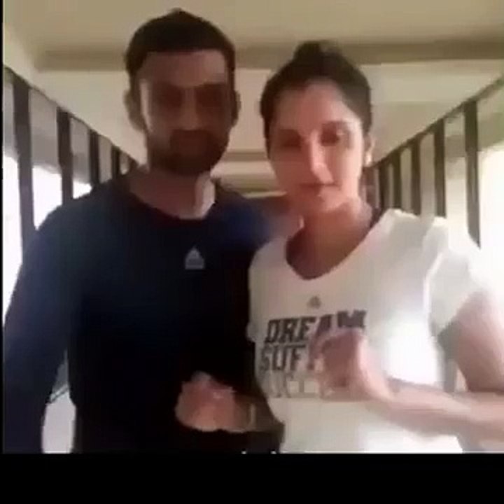 Shoaib malik Sania mirza dance and celebrate pakistan win against sri lanka