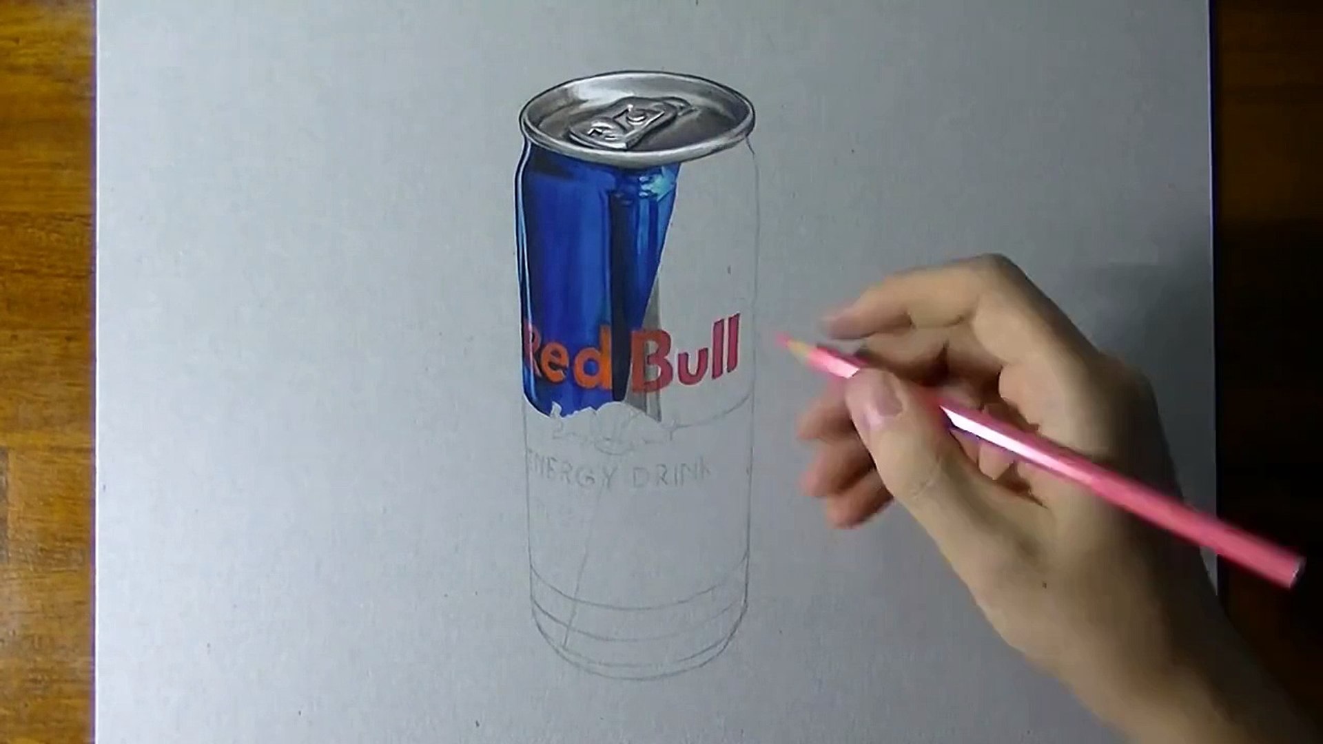 Red Bull Can Timelapse Drawing Video Dailymotion