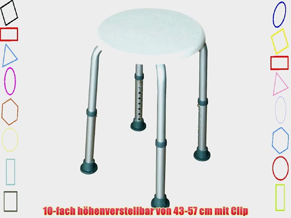 Behrend-Homecare 25150000 Duschhocker rund 8-fach h?henverstellbar