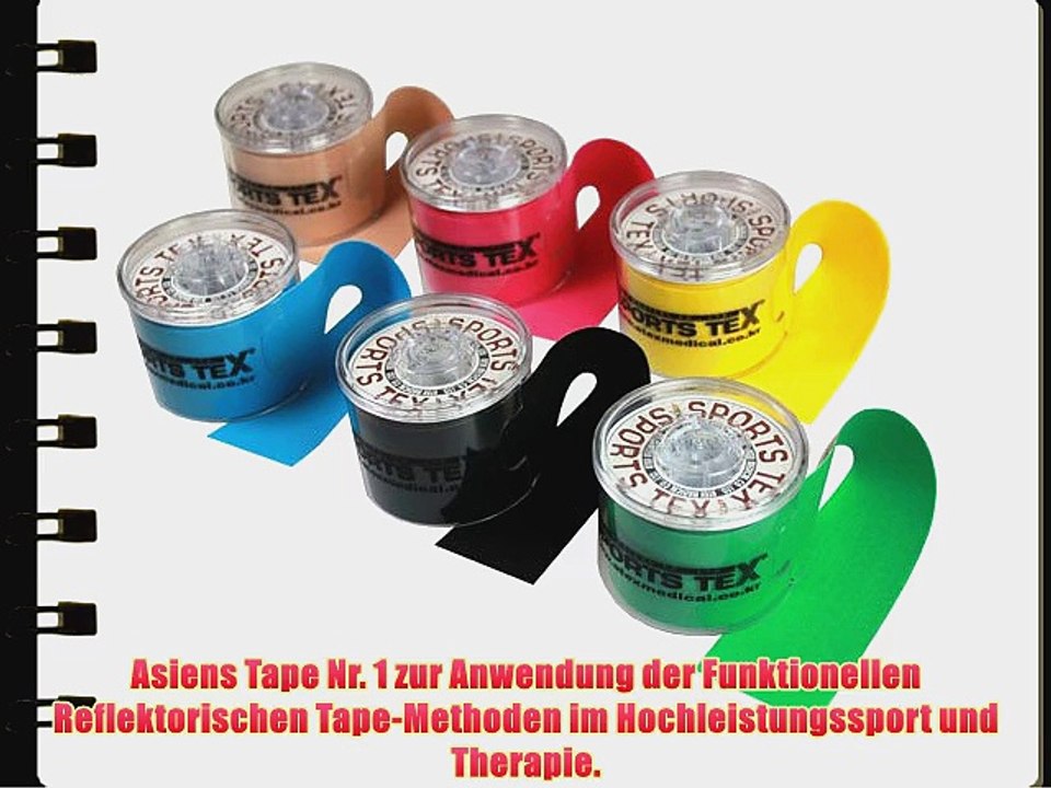 3x mediAID SPORTS-TEX Kinesiologie-Tape Das Original inkl. kostenlosem Abroller