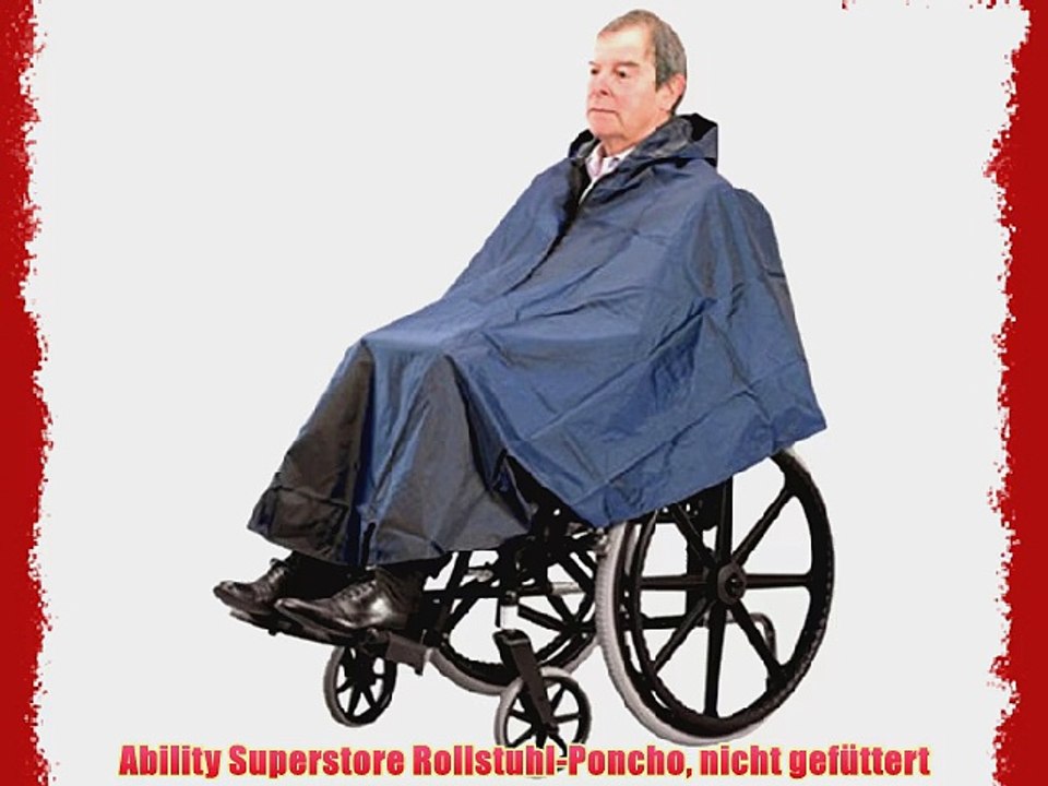 Ability Superstore Rollstuhl-Poncho nicht gef?ttert