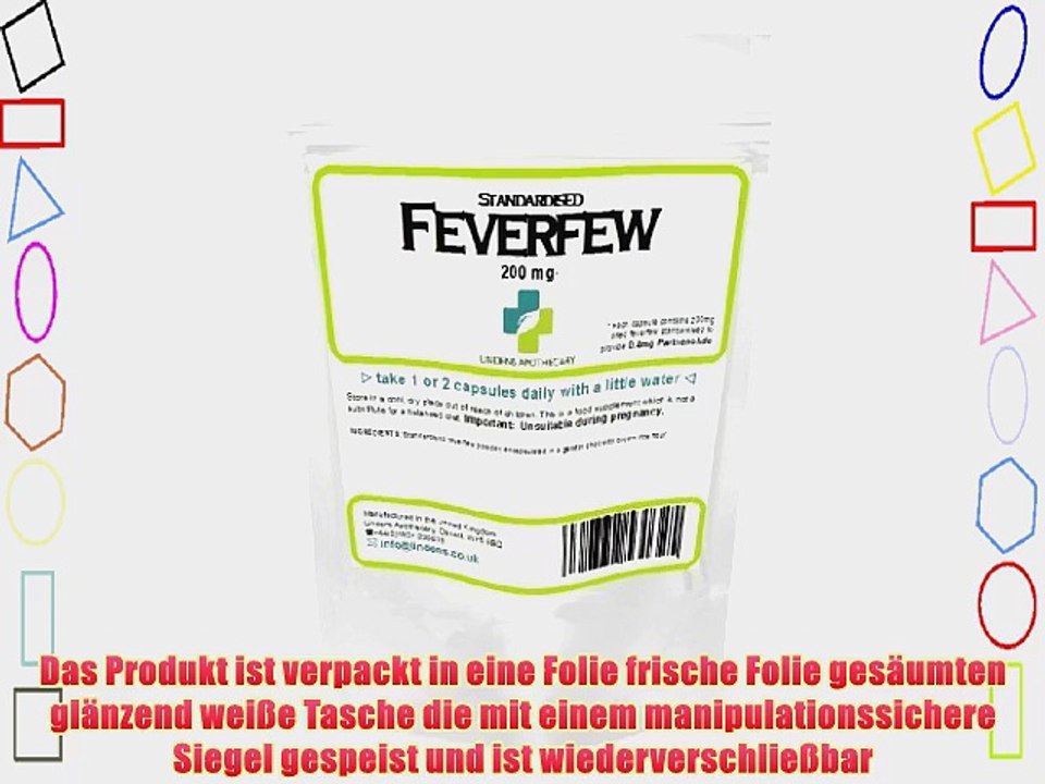 Mutterkraut 365 Kapseln Migr?ne Schmerzen Fieber Heuschnupfen paar Tabletten