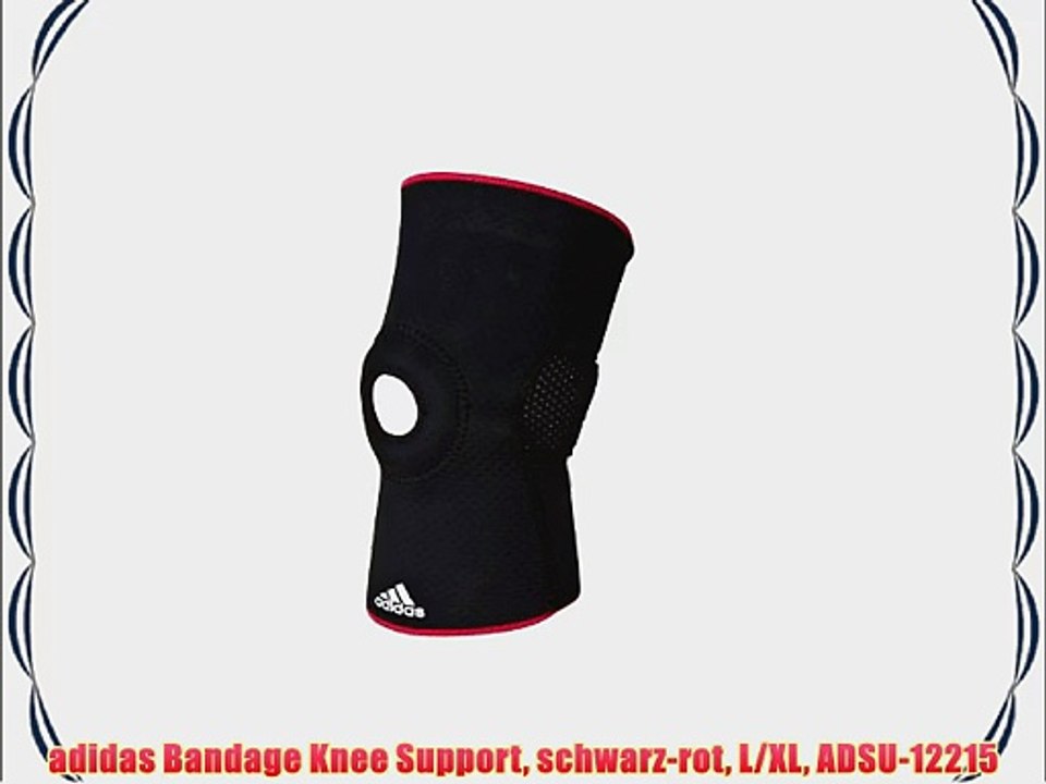 adidas Bandage Knee Support schwarz-rot L/XL ADSU-12215