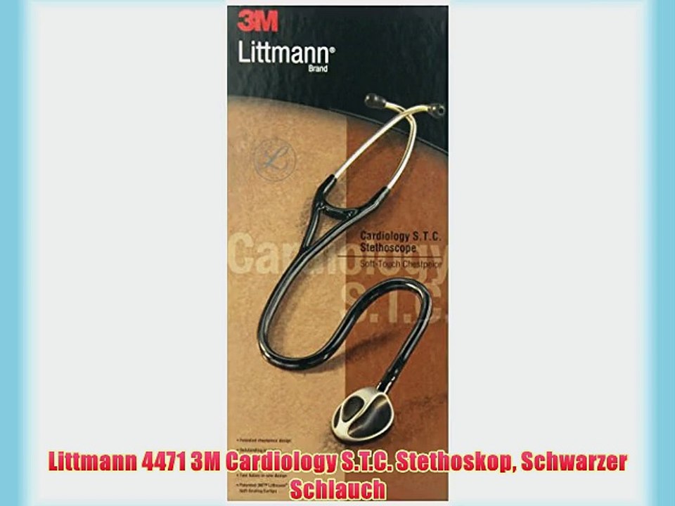 Littmann 4471 3M Cardiology S.T.C. Stethoskop Schwarzer Schlauch
