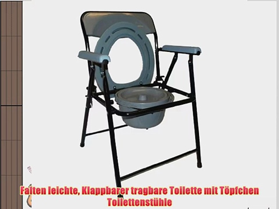 Falten leichte Klappbarer tragbare Toilette mit T?pfchen Toilettenst?hle