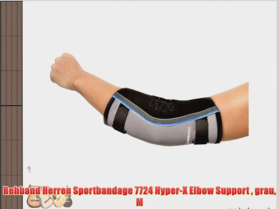 Rehband Herren Sportbandage 7724 Hyper-X Elbow Support? grau M