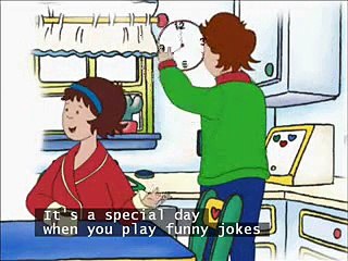 Caillou's April fool with subtitles