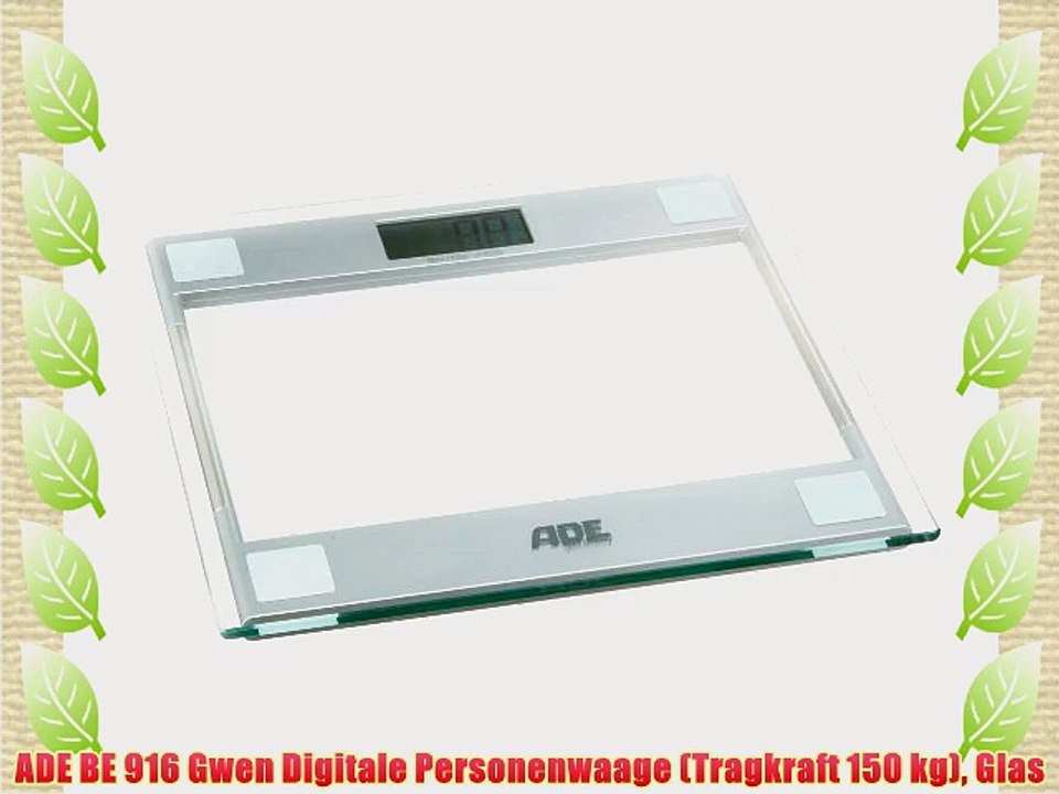 ADE BE 916 Gwen Digitale Personenwaage (Tragkraft 150 kg) Glas