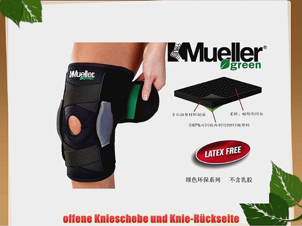 Mueller Green Line Einstellbare Kniebandage mit Gelenk schwarz Einheitsgr??e