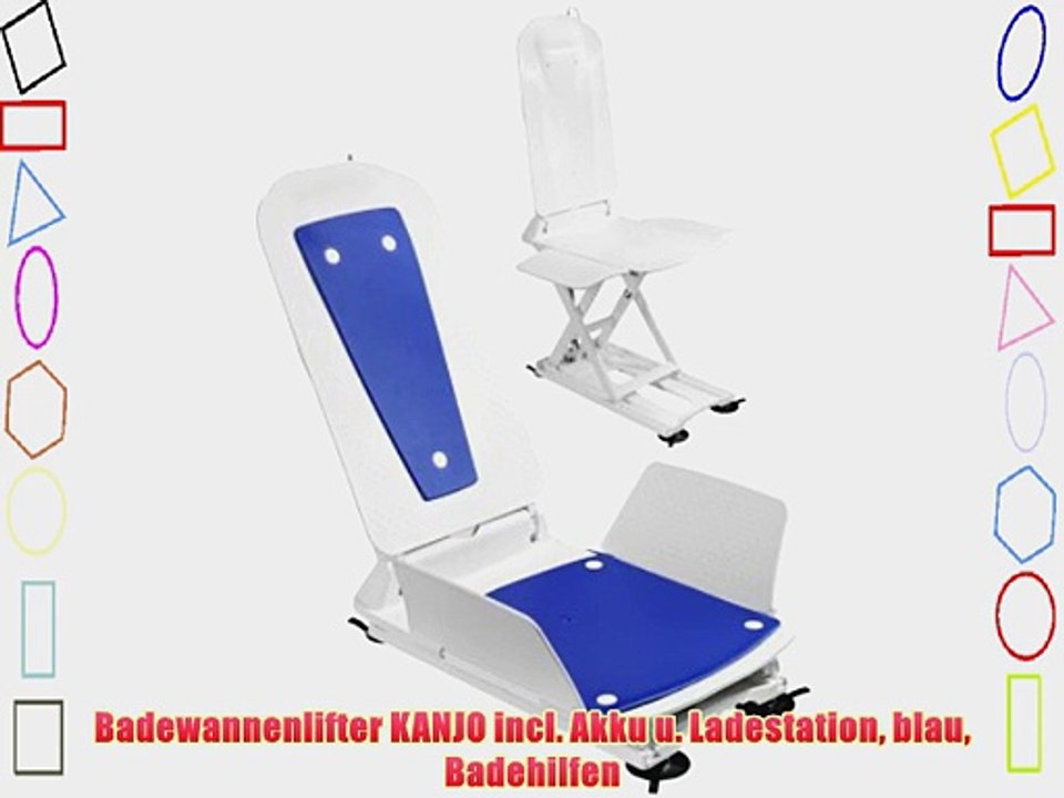 Badewannenlifter KANJO incl. Akku u. Ladestation blau Badehilfen