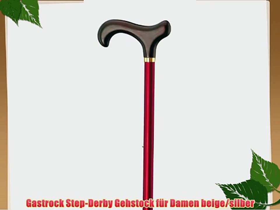 Gastrock Step-Derby Gehstock f?r Damen beige/silber