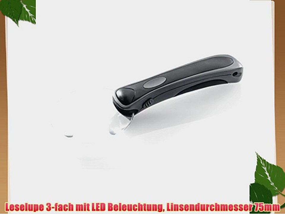 Leselupe 3-fach mit LED Beleuchtung Linsendurchmesser 75mm
